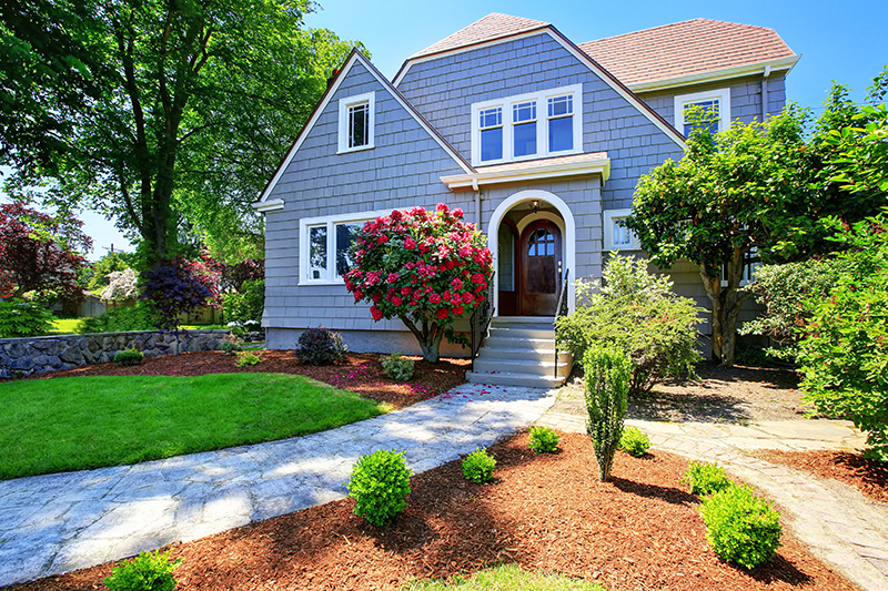 American craftsman house exterior. View of entry door and porch American craftsman house exterior. View of entry door and porch